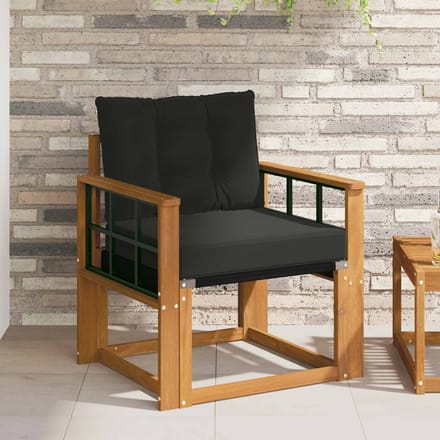 vidaXL - 2 - Stuk - Buitensofa - Massief - Acacia - Hout - Naturel