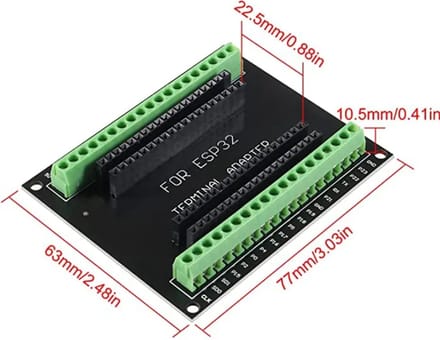OTRONICÂ® Breakout board 38-pins voor ESP32-S met schroefterminals