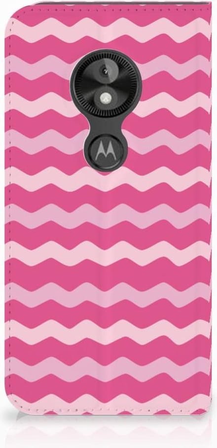 Motorola Moto E5 Play Hoesje met Magneet Waves Pink