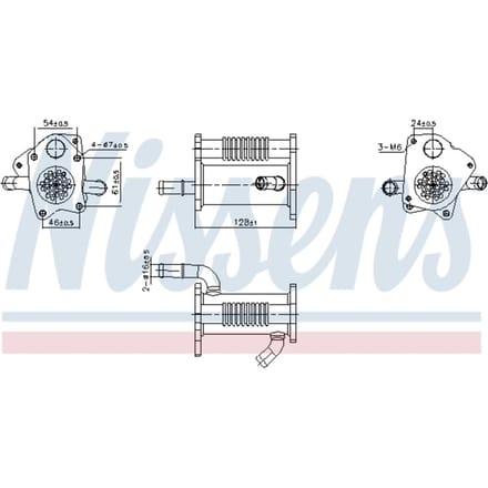Radiator, uitlaatgasrecirculatie NISSENS 989446