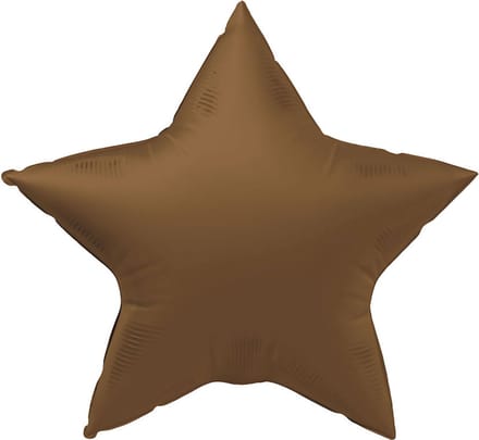Folat - Folieballon Ster Chocolate Brown - 45 cm