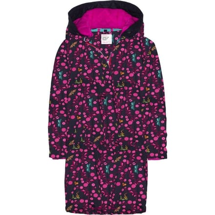 Mim-pi - Maat 98 - Meisjes Winterjas - Zwart met multicolor