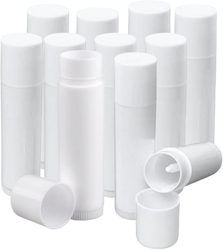 50x Lege Deodorant en Lippenbalsem Sticks, Hulsen - Wit - Deodoranthouder - Lippenbalsemhouder - 15ml