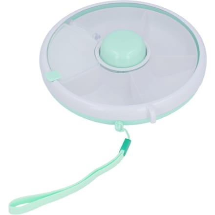 Snackcontainer Rond Draaiend Verdeeld PP ABS Lekdicht Draagbare Snackopbergdoos voor Buiten white