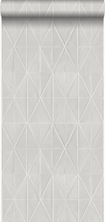 Origin Wallcoverings behang grafische vorm glanzend grijs - 53 cm x 10.05 m - 347233