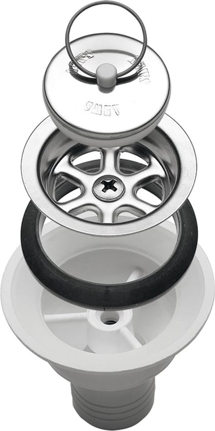 Gimeg water siphon - recht kunststof - ø19mm