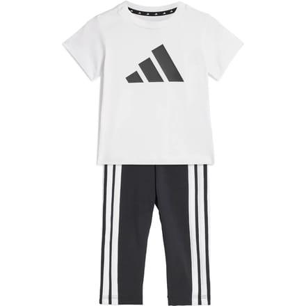 Adidas Essentials T-shirt Set Wit,Zwart 3-4 Years Meisje