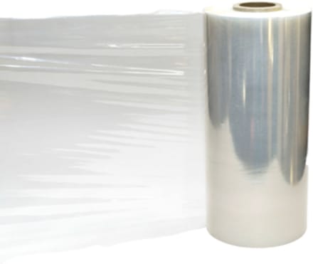 Machinewikkelfolie rol 50 cm x 1.500 m – 23 µm transparant (250 % rek)
