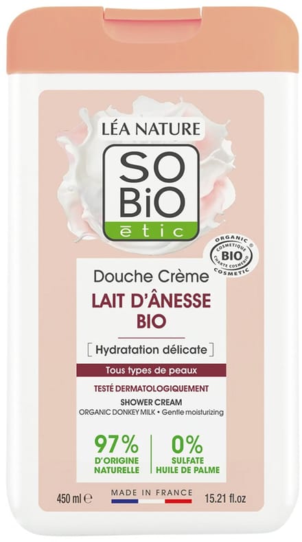 Léa Nature SO BIO étic Douchecrème Biologische Ezelsmelk 450 ml