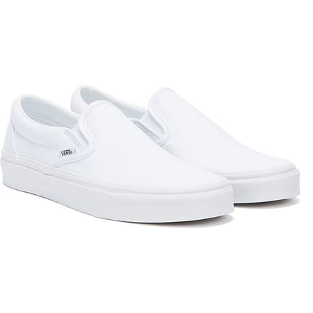 Vans Classic Slip on True White Canvas Trainers