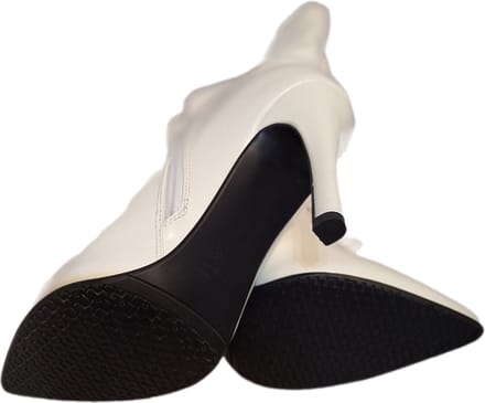 RUON- HALFHOOG LEDERLOOK LAARSJE-NAALDHAK 8 CM-EXTRA PURSE-39