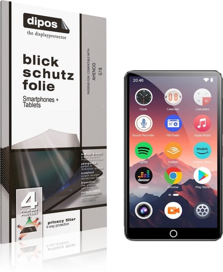 dipos – Matte Privacy Screenprotector geschikt voor AHENOD G18 | Anti-Spy Beschermfolie