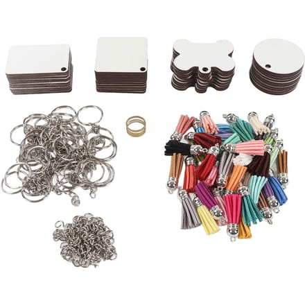 201 stuks Sublimatie Sleutelhanger Blanks Dubbelzijdig Bedrukken Verbeteren Hands On Vaardigheid Warmteoverdracht gray