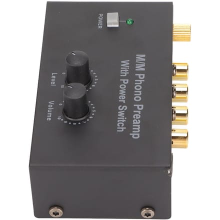 PP500P Phono Voorversterker Professionele Geluidsarme Werking Platenspeler Voorversterker met DC 12V Adapter wit