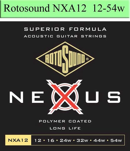 Rotosound NXA12 Nexus Coated Phosphor Bronze Westernsnaren (12-54)