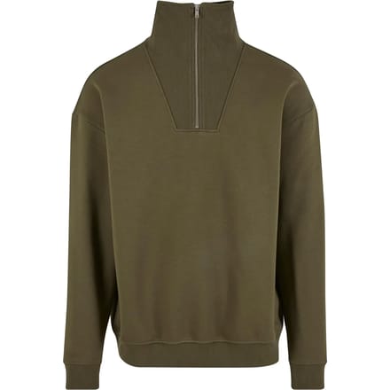 Urban Classics - Cut&Sew Troyer Sweater/trui - S - Olijfgroen