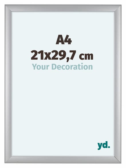 Your Decoration - Fotolijst A4 21x 29,7 cm - MDF - Zilver Mat - Como