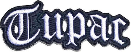 Tupac - Cut-Out Logo Patch - Wit/Zwart