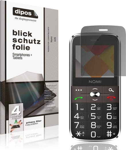 dipos – Matte Privacy Screenprotector geschikt voor Nomi i220 | Anti-Spy Beschermfolie