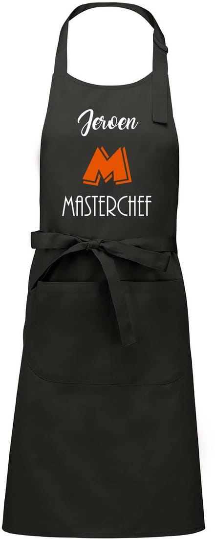 mijncadeautje - luxe keukenschort - Masterchef - chique grijs