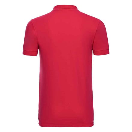 Russell Heren Piqué Stretch Poloshirt (Klassiek rood)