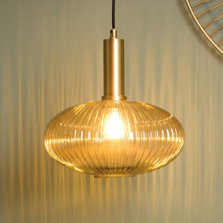 Lucide MALOTO - Hanglamp - Ø 30 cm - 1xE27 - Amber