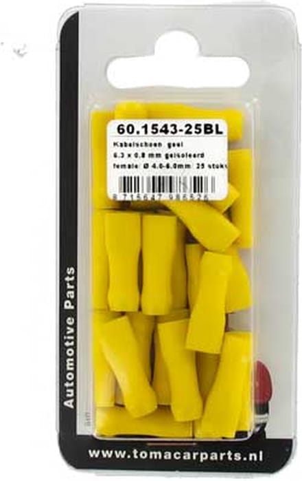 Kabelschoen 6.3x0.8 mm 25 stuks blister