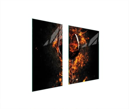 TMK ArtDeko - Snijplank van gehard glas - 75x52 cm - Wijn motief