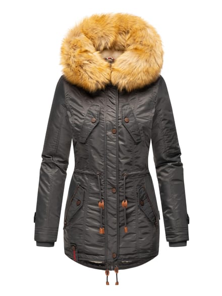 Gewatteerd & Winddicht Navahoo La Viva - Winterjas Dames - Volwassen - Capuchon - Antraciet - XS