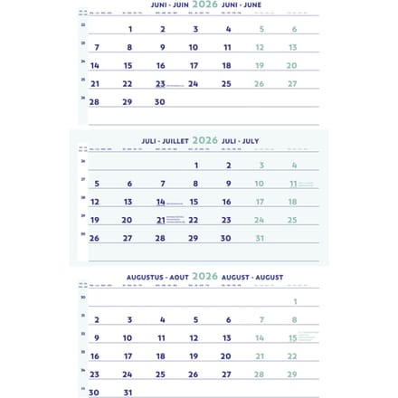 3-Maandkalender 2027 Brepols 30x43cm