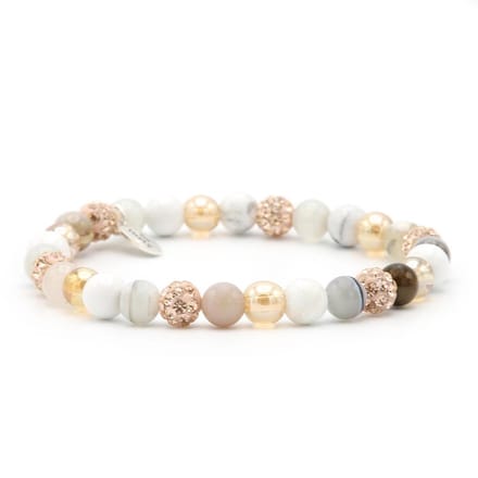 Karma Spiral Dames Armband Zilver - Meerkleurig