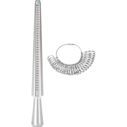 UK Maat Ringdoorn Stok Vingermaat Sizer Sieraden Meetgereedschap Set white