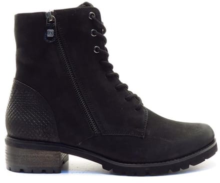 Helioform half hoge veterboots extra breed wijdte K 659.012.0324 Zwart