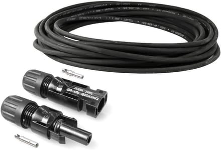 Zonne-kabel Kit - Solar Aansluitset - Zonnepaneel Aansluiten - Montagevriendelijk - 10 Meter - Zwart