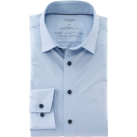 OLYMP Luxor 24/Seven Overhemd, Modern Fit, New Kent, Lichtblauw