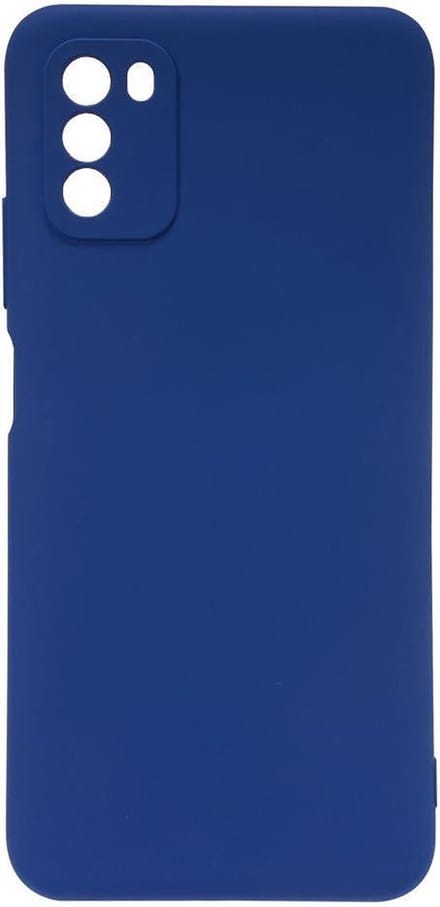 Shop4 - Poco M3 Hoesje - Zachte Back Case Mat Donker Blauw