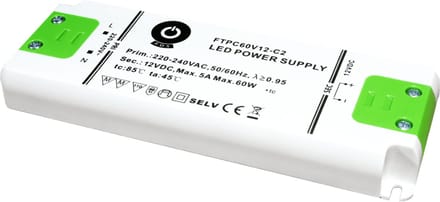 POS Power - Compacte LED driver - Professionele transformator 60W - 12 Volt