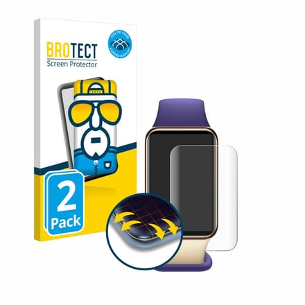 BROTECT - Screenprotector voor Honor Band 9 - Folie Beschermfolie transparant volledig dekking - 2 Stuks