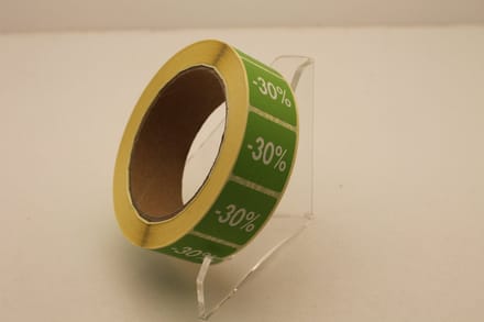 Prijs Stickers -30% Groen Rechthoekig 2,5 op 2,5 cm 2000 stuks
