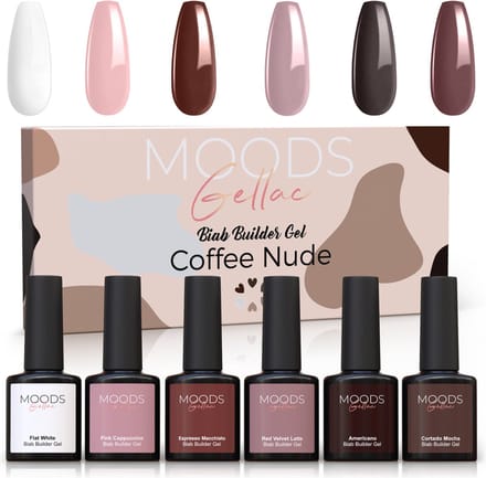 Moods Gellac BIAB - Builder in a Bottle – BIAB Nagel Builder Gel - Coffee Nude - HEMA & TPO Free