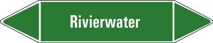 Rivierwater leidingmarkering op vel 126 x 26 mm - 5 per vel