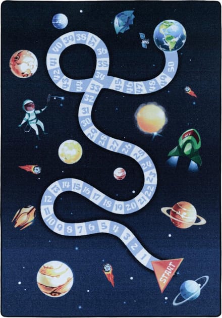 Vrolijk kinderkamer vloerkleed Play - Planets - 140x200 cm