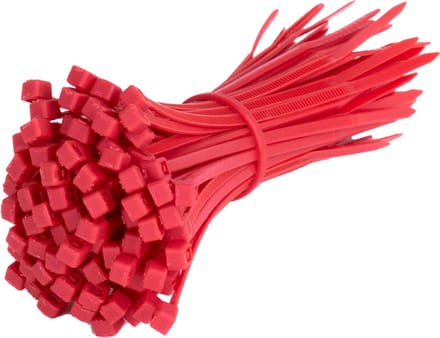 TD47 Kabelbinders 2.5 x 100 mm Rood - Tie wraps - Tyraps