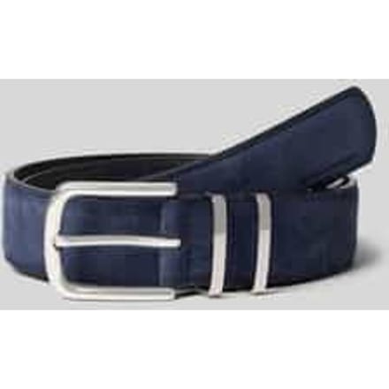 Tom Tailor - TTMILLIE leren riem met afgeronde gesp - Maat 85 - navy uni
