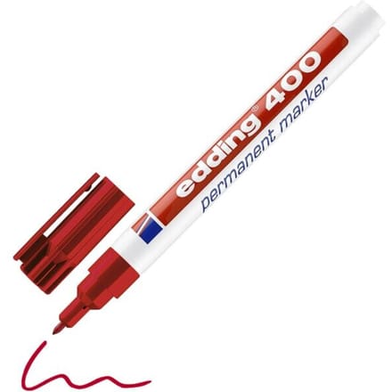 Viltstift edding 400 rond rood 1mm | 1 stuk