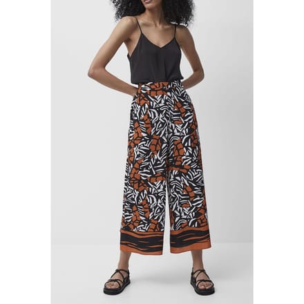French Connection Afara Drape Culottes Black Multi Taglia: 16 | Pantaloni Outlet | Donna | Nero