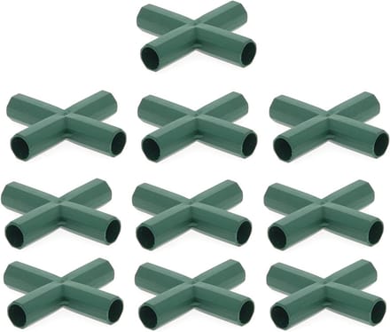 Tuinkoppelingen Kas - Kasframe Verbindingen - Kas Bouwen - Weerbestendig Ontwerp - 16 mm Binnendiameter - Groen