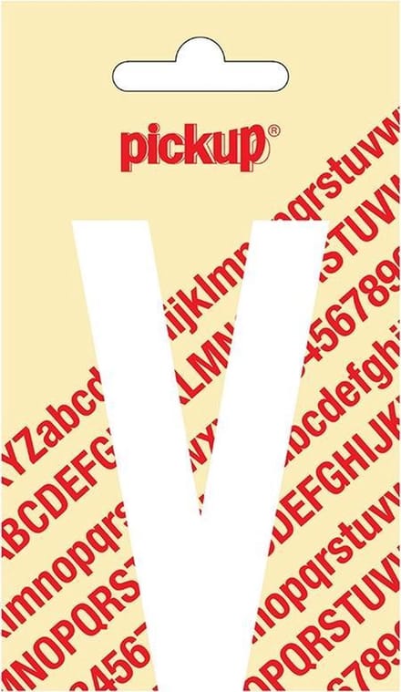 Pickup plakletter Nobel 90 mm wit V - 31012090V