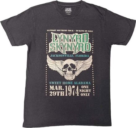 Lynyrd Skynyrd - Winged Skull Heren T-shirt - XL - Zwart