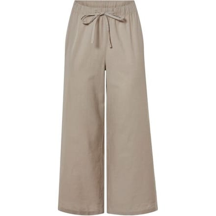 ESMARA Dames broek met linnen, plus size (Taupe, 56)
